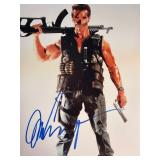 Commando Arnold Schwarzenegger signed photo