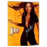 Jennifer Lopez signed Tower Record promo poster