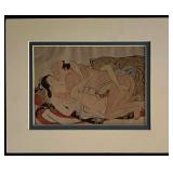 Vintage Nude Art Print Matted