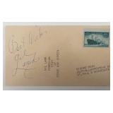 Comedian Gil Lamb signed note