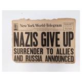 New York World Telegram 1945 Vintage Newspaper