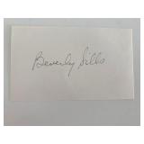Opera singer Beverly Sills original signature