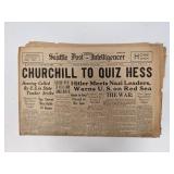 Seattle Post Intellegencer Vintage 1941 Newspaper
