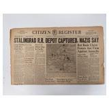 Citizen Register 1942 Vintage Newspaper