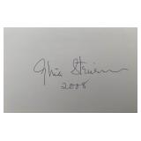 Journalist Gloria Steinem signature
