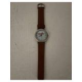 Nick of Time original Metal and Leather Wristwatch