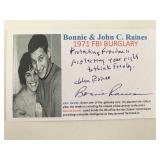 John and Bonnie Raines original signatures