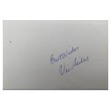Tennis Player Vic Seixas signed note