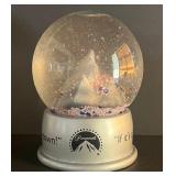 Paramount Pictures snow commemorative snow globe