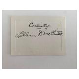 Lillian D. McClintock original signature