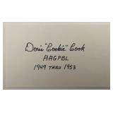 All American Baseball Player Doris Cook signed...