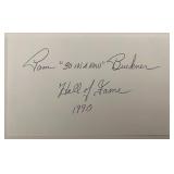 Bowling HOF 1990 Pam Buckner signed note