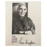 The Late Late Show TV Host Tom Snyder signed photo