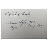 WW2 James Taylor signed note
