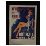 Paris France Follies Bergere Vintage Art Print