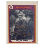 Arizona State Head Coach Frank Kush signed photo