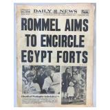 Daily News Original 1942 Vintage Newspaper