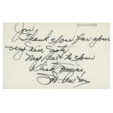 Sergeants 3 Dick Simmons signed note