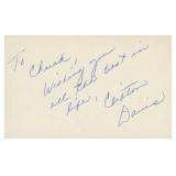 Beyond The Gates Clifton Davis signed note