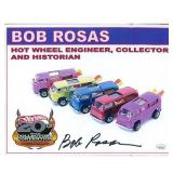 Hot Wheels designer Bob Rosas signed photo. JSA...