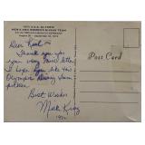 1972 Olympian Micki King signed post card