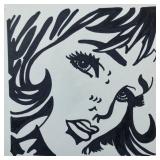 Stylized drawing of woman
