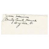 MLB star Jesse Haines signed envelope