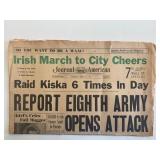 New York American Journal Original 1943 Vintage...
