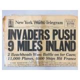 New York World-Telegram Original 1944 Vintage...