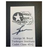 George M. Boyd, WWII Tuskegee Airman, signed...