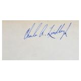 Charles A. Lindbergh signature slip