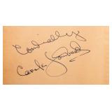 Carole Lombard signature slip