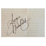 Jayne Mansfield signature slip