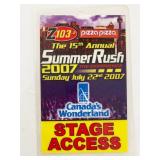 15th Annual Summer Rush Backstage Pass