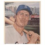 Brooklyn Dodgers Duke Snider Signed Art Print