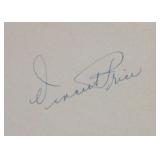 Vincent Price signature slip
