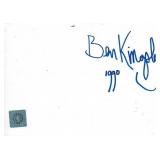 Ironman Ben Kingsley signed photo card