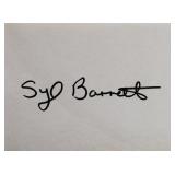 Pink Floyds Syd Barrett signed slip