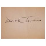 Huckleberry Finn Author Mark Twain signature slip