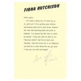 Guiding Lights Fiona Hutchison signed letter