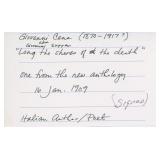 Italian Novelist Giovanni Cena signed book