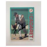 Greg Cadaret signed baseball card