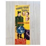 Three Wise Fools original 1946 vintage insert...