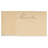 Abraham Lincoln signature cut