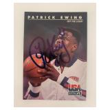 Patrick Ewing signed basketball card