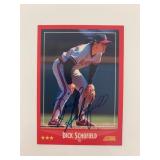 Dick Schofield signed baseball card