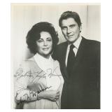 Elizabeth Taylor and John Warner signed photo