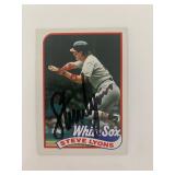 Steve Lyons signed baseball card