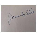 Actress Beverly Sills autograph