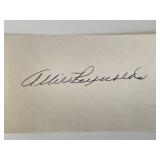 NY Yankees Allie Reynolds original signature